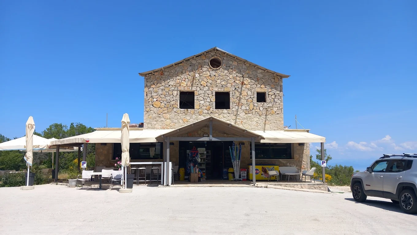 Darras Hub exterior in Drymonas, Lefkada